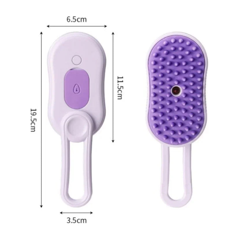 3-in-1 Cat & Dog Steam Brush – Electric Pet Hair Grooming Brush for Massage, Detangling & Removing Loose Hair