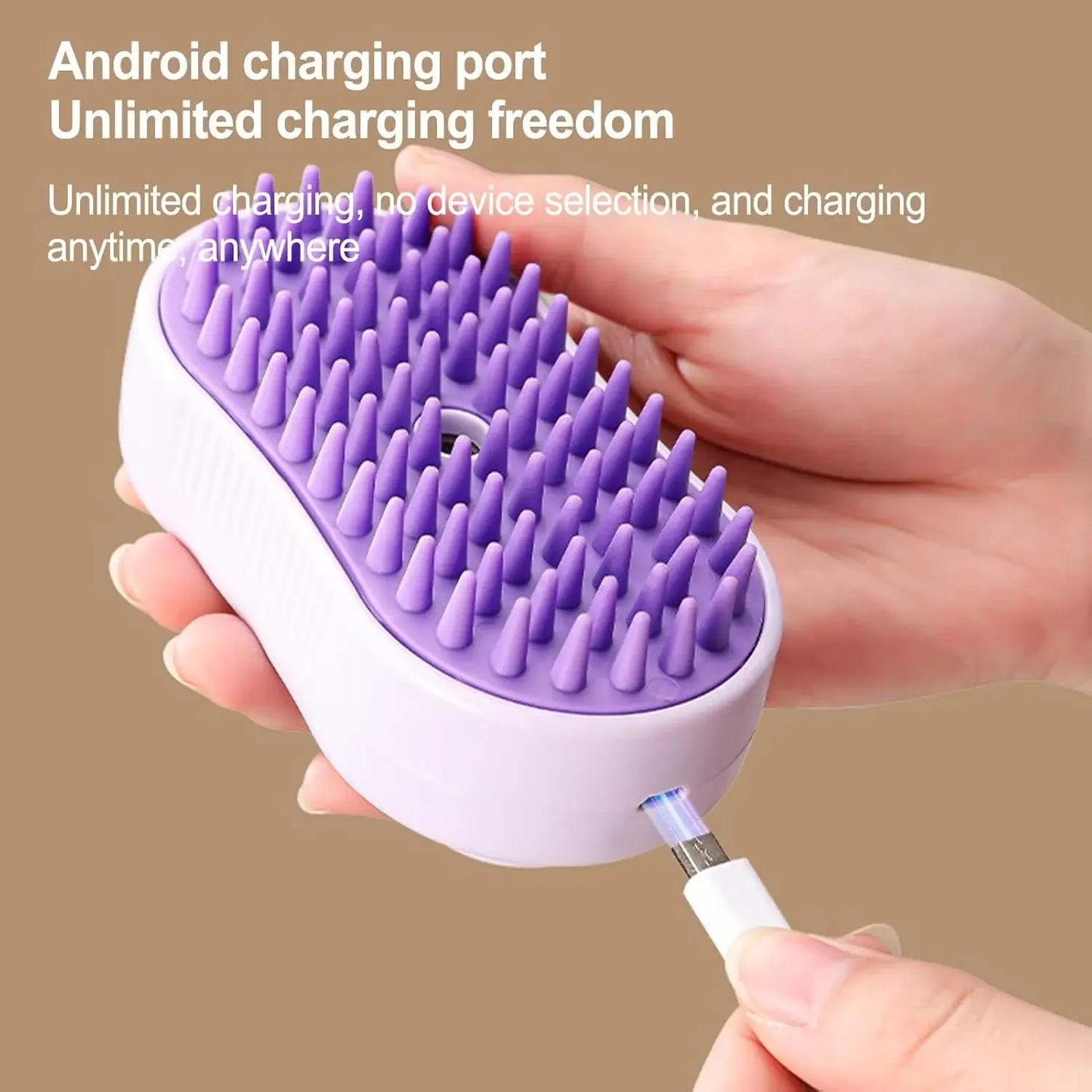 3-in-1 Cat & Dog Steam Brush – Electric Pet Hair Grooming Brush for Massage, Detangling & Removing Loose Hair